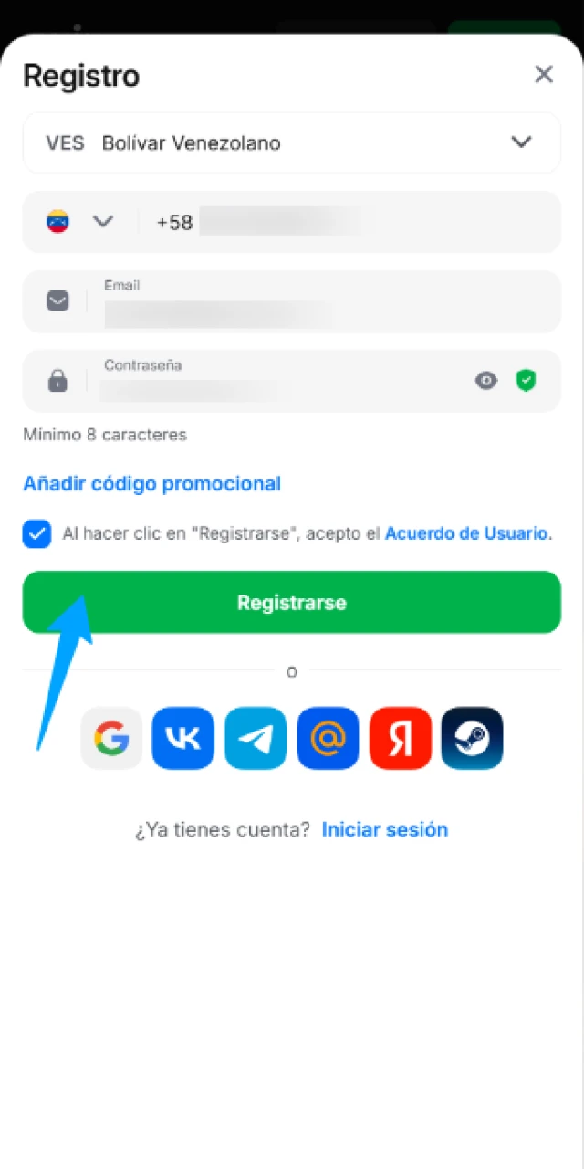 Realiza tu registro en 1win para empezar a jugar Lucky Jet.