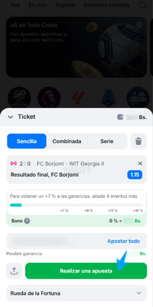 Valida tu jugada en 1win Venezuela y sigue los resultados en vivo.