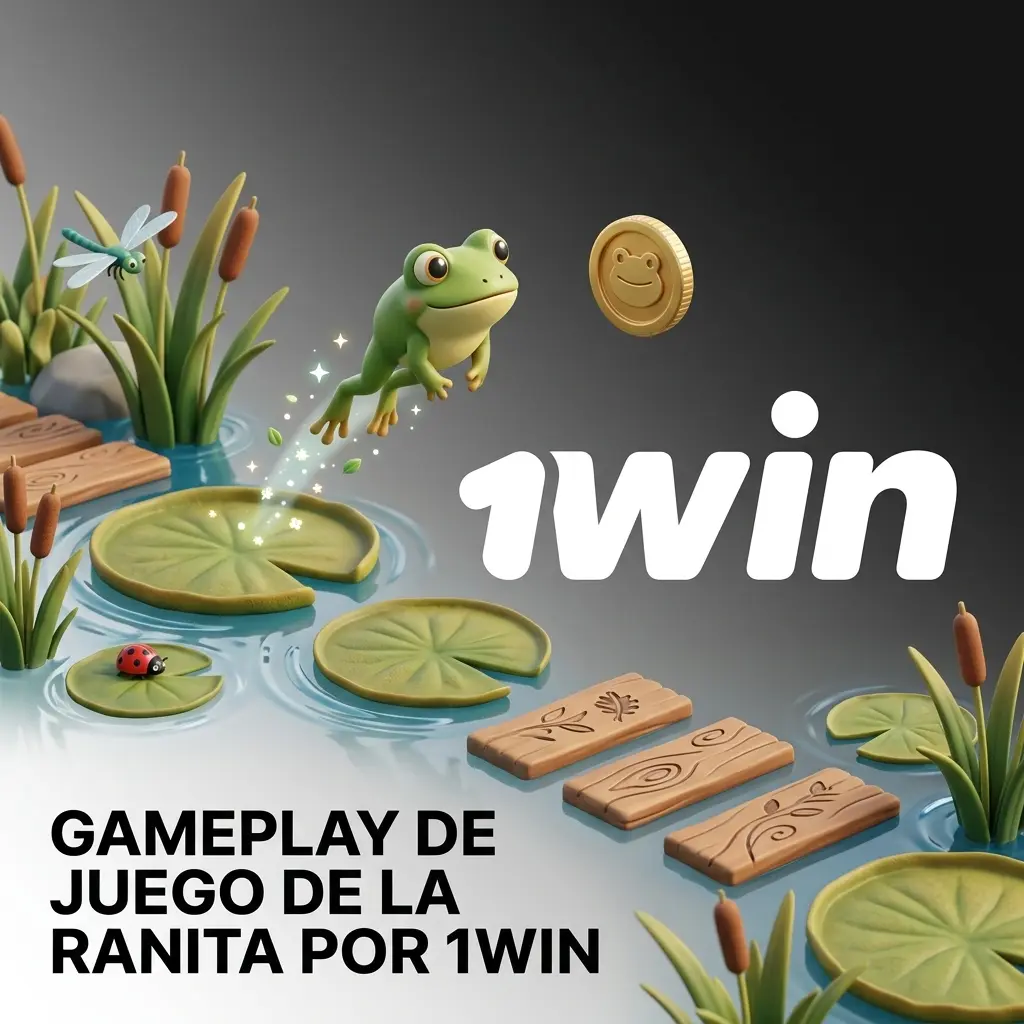 Gameplay del Juego de la Ranita en 1win: ranita saltando entre plataformas con estrategias para ganar puntos y recompensas