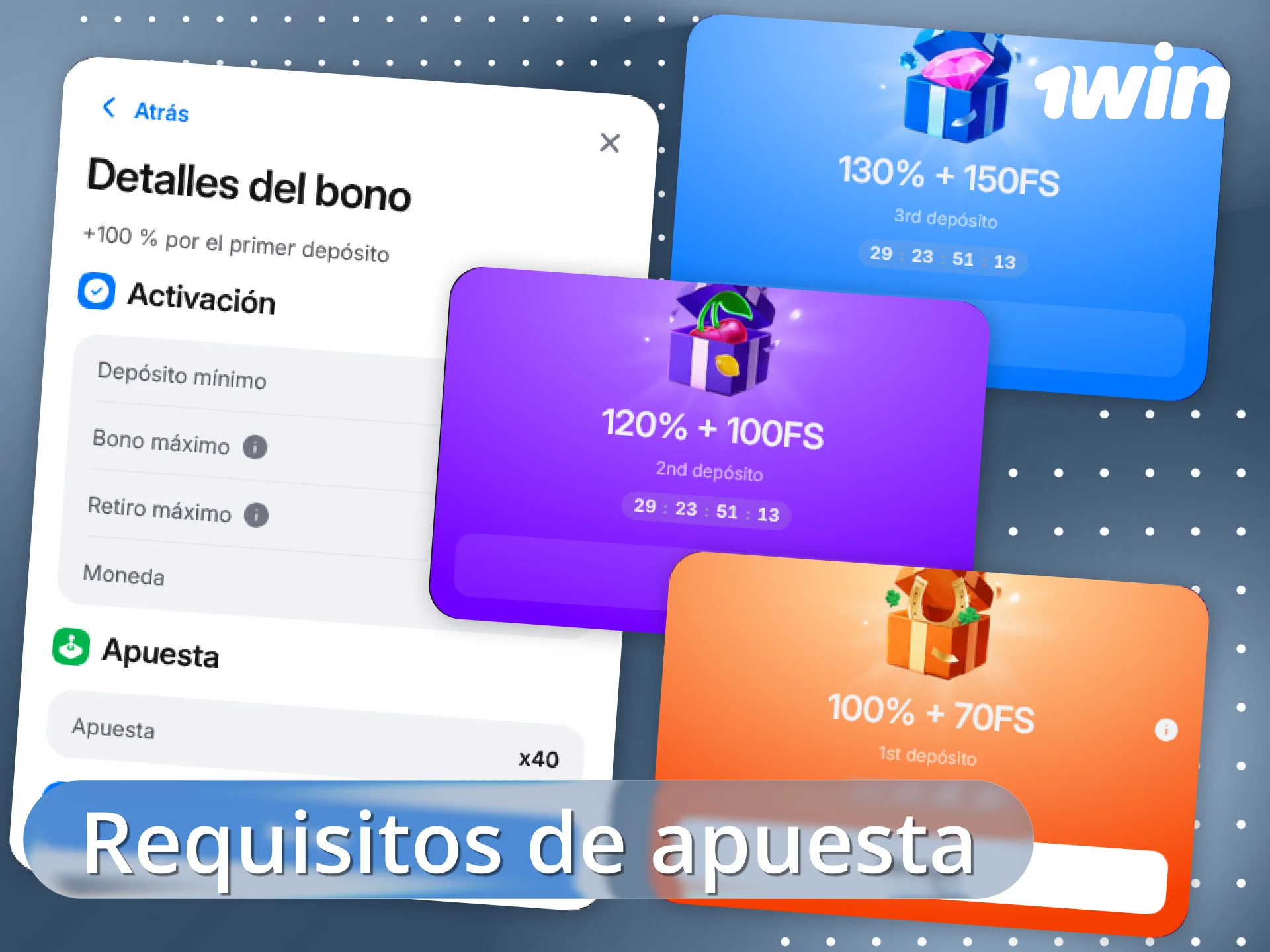 Cumple los requisitos de apuesta del bono 1win y retira tus ganancias.
